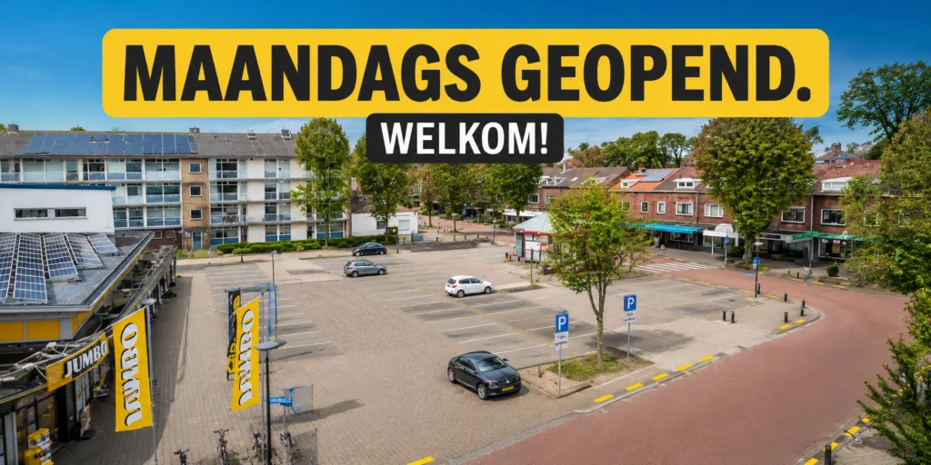 Het Schubertplein van bovenaf