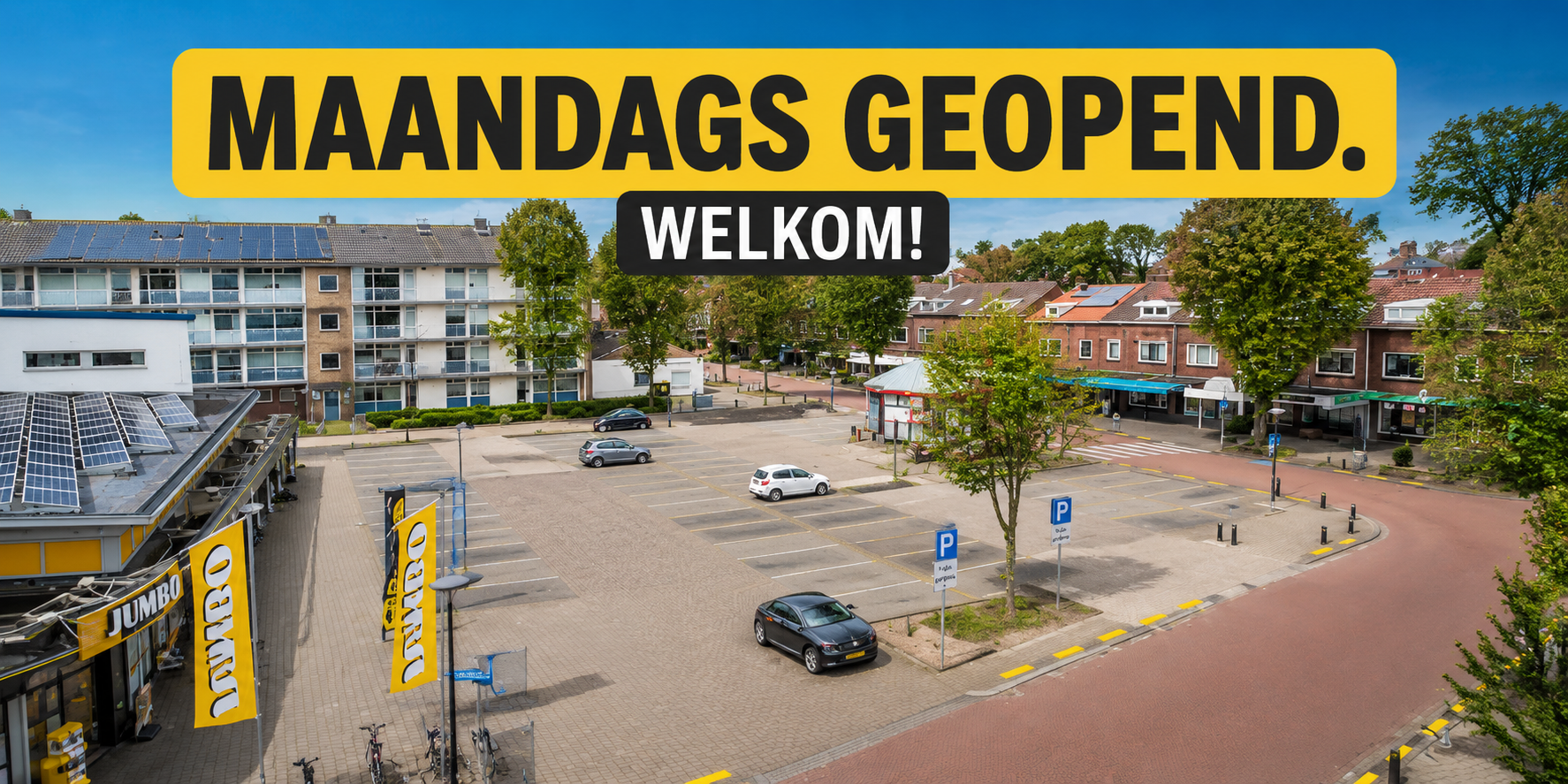 Het Schubertplein van bovenaf
